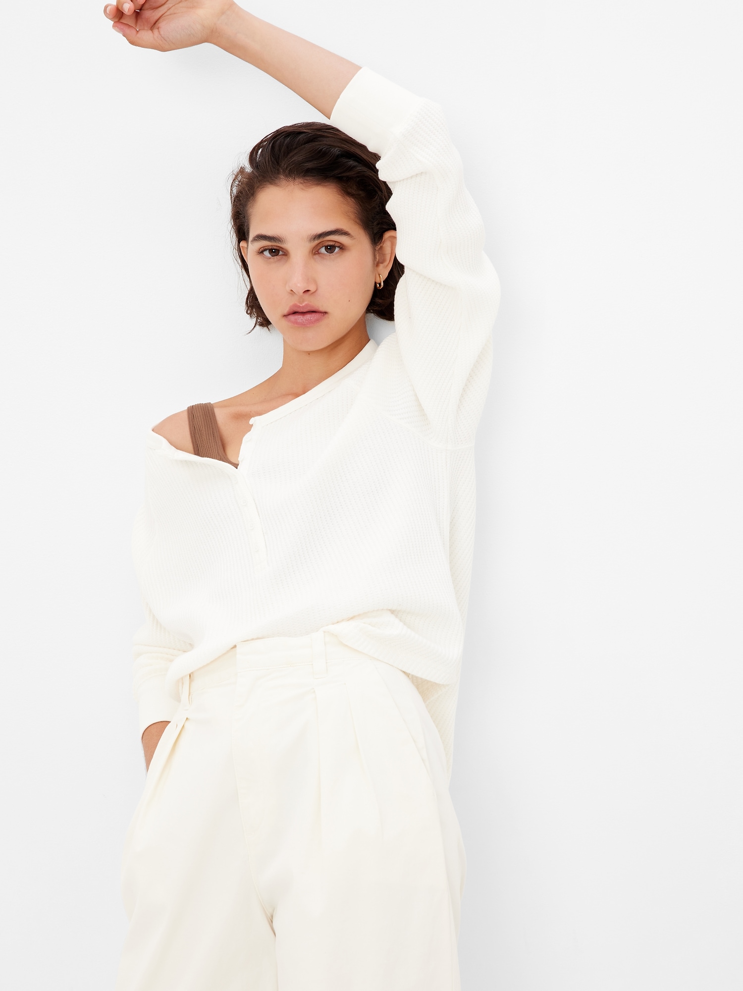 Waffle Raglan Henley T-Shirt