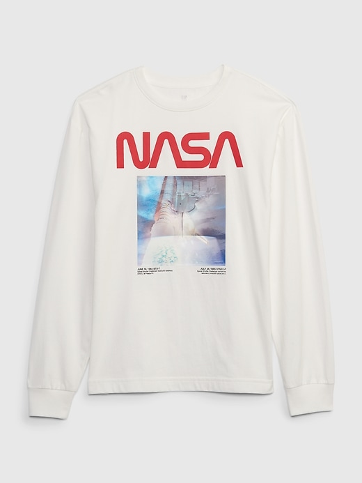 1 of 8 showing, with the color new off white of product GapKids &#124 NASA Graphic T-Shirt