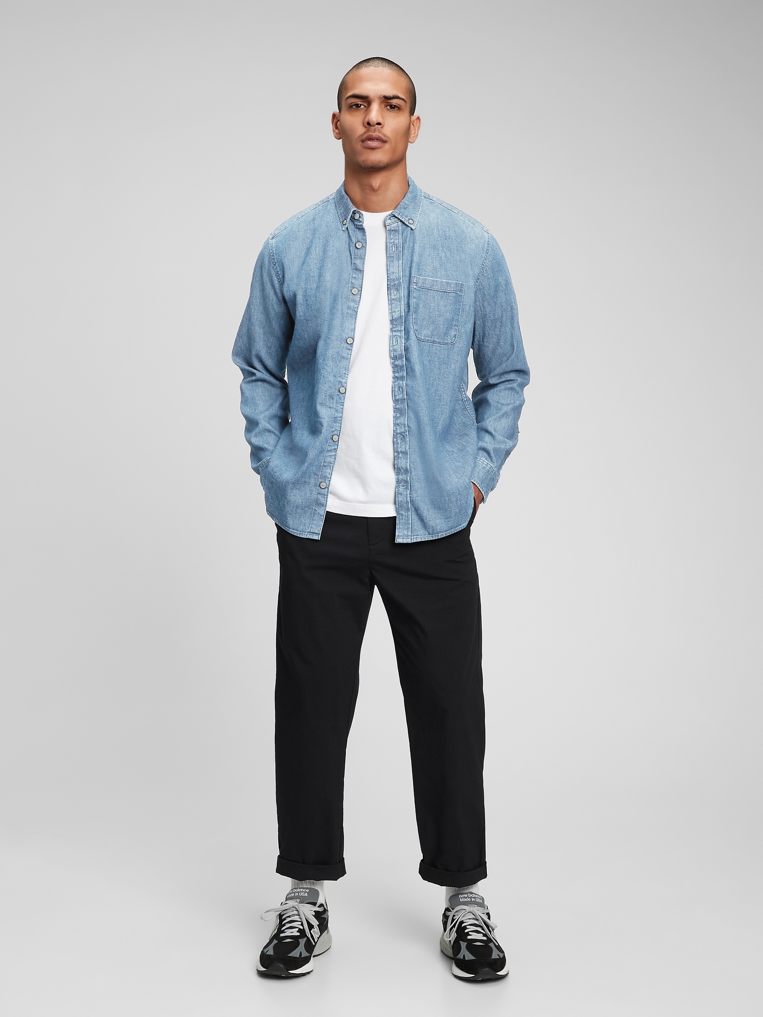 Men Solid Slim Fit Casual Denim Shirt – Voi Jeans-chantamquoc.vn