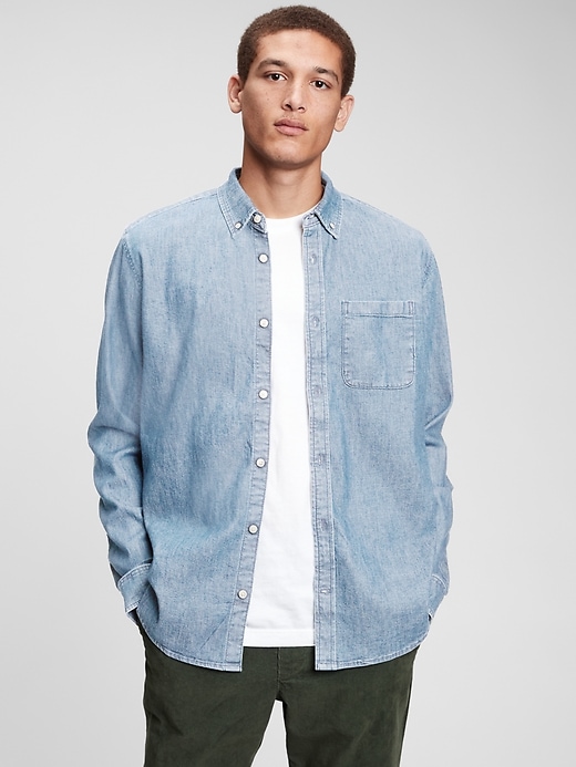 Image number 7 showing, Denim Pocket Shirt