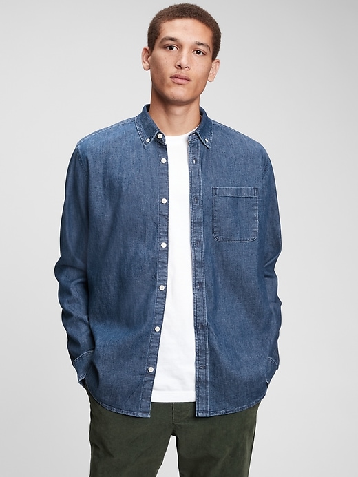 Image number 7 showing, Denim Pocket Shirt