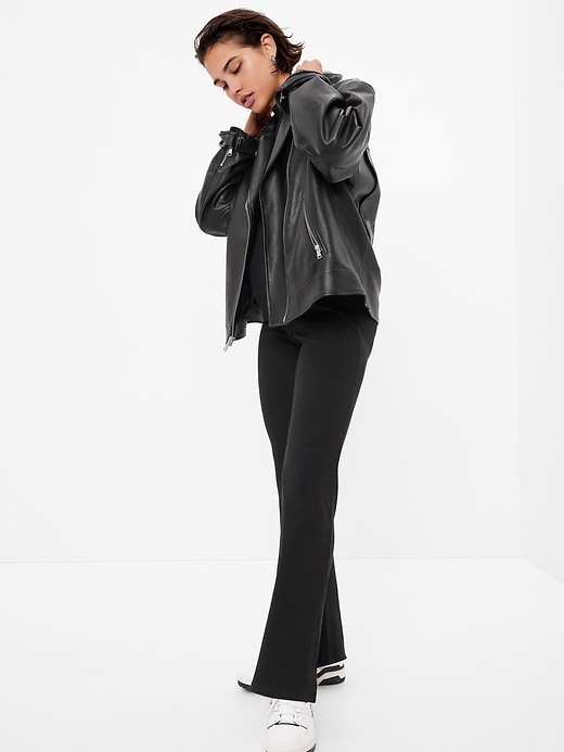 Image number 3 showing, Mid Rise Rib Flare Pants