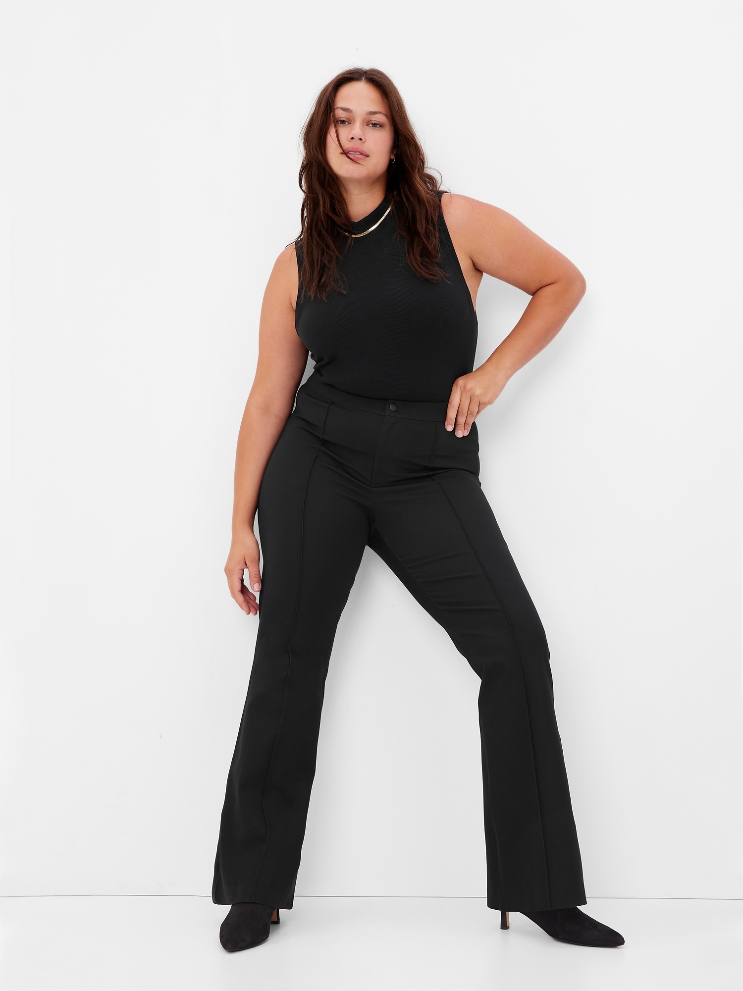 High Rise BiStretch Flare Pants | Gap