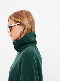 View large product image 3 of 3. CashSoft Turtleneck Mini Sweater Dress