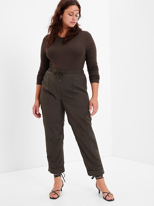 Image number 4 showing, Nylon Pull-On Cargo Pants