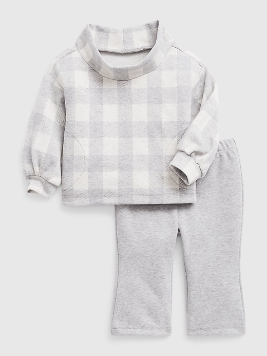 Baby Cozy Plaid Outfit Set