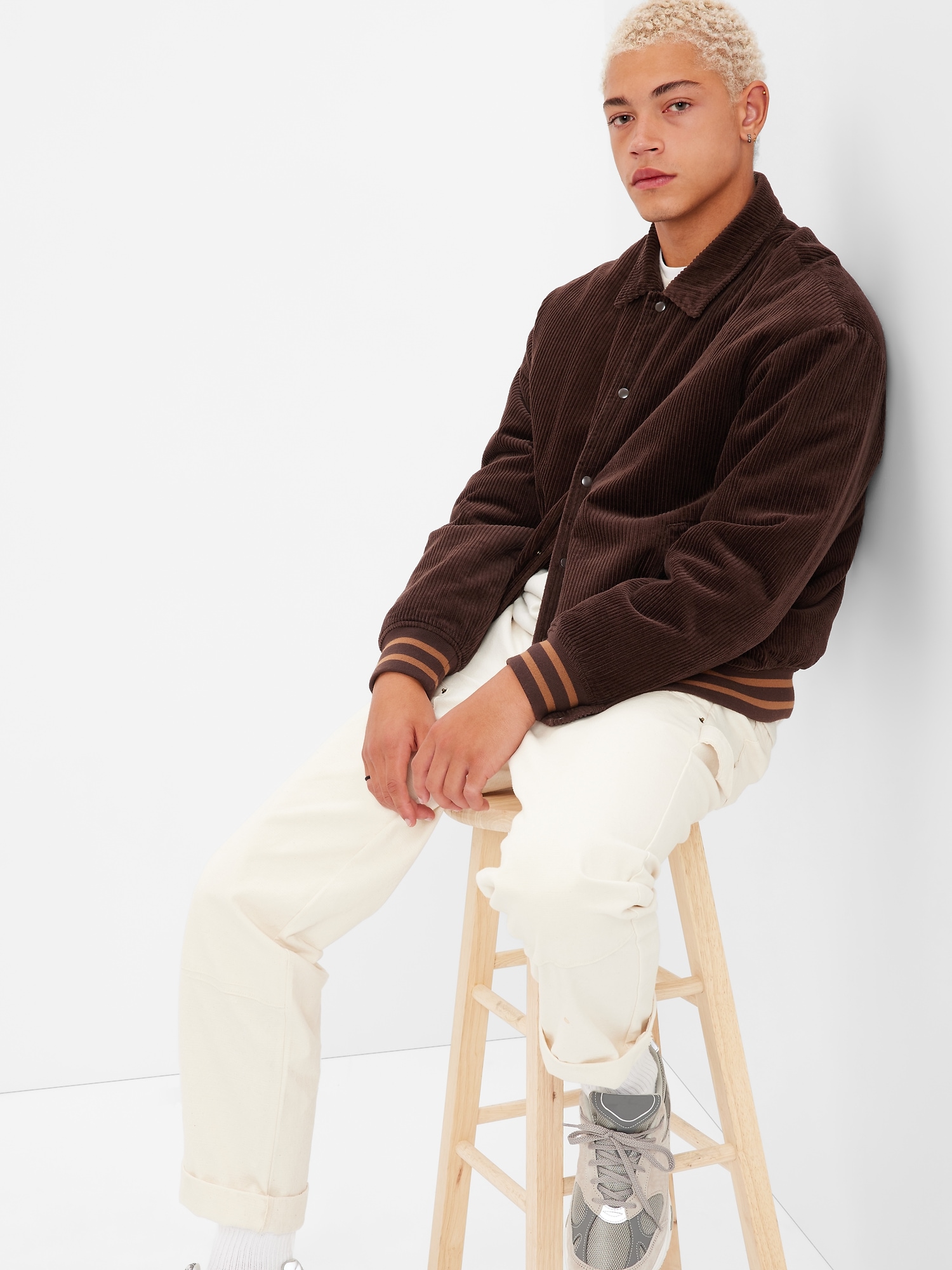 Corduroy Varsity Jacket Gap