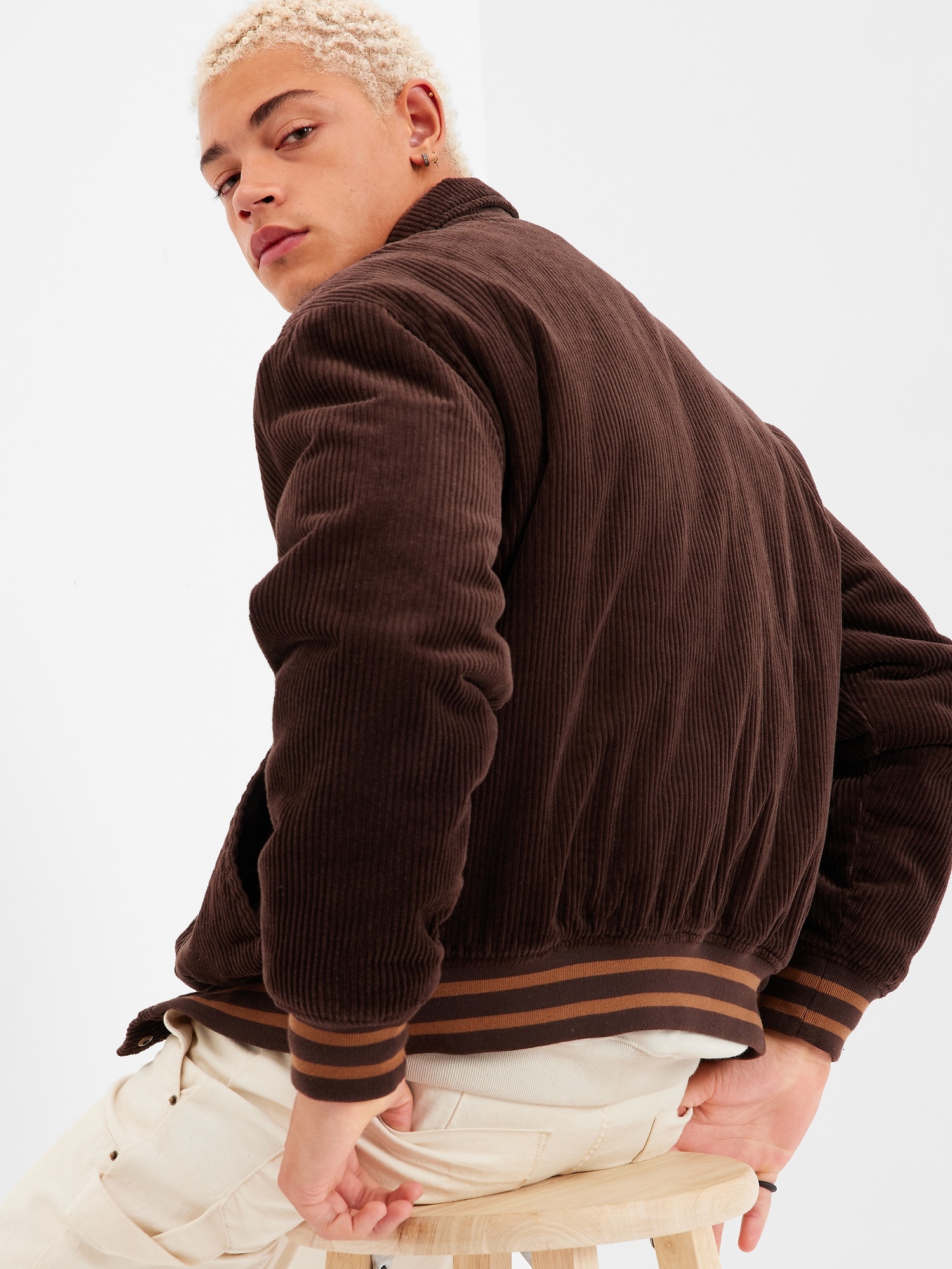 Corduroy Varsity Jacket Gap