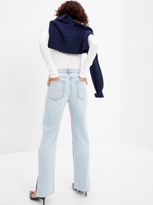 2 of 8 showing, with the color light destroy of product Mid Rise Cotton '90s Loose Jeans