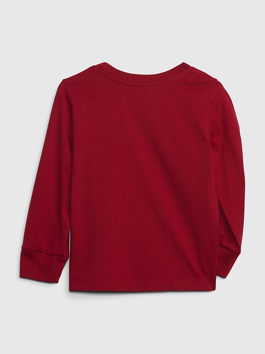 2 of 8 showing, with the color deep crimson red of product babyGap &#124 Peanuts Graphic T-Shirt