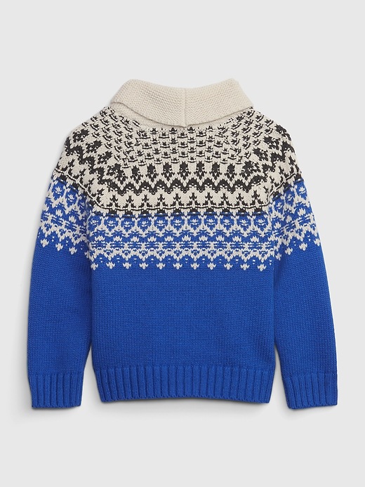 Image number 2 showing, Toddler Fair Isle Zip-Up Sweater
