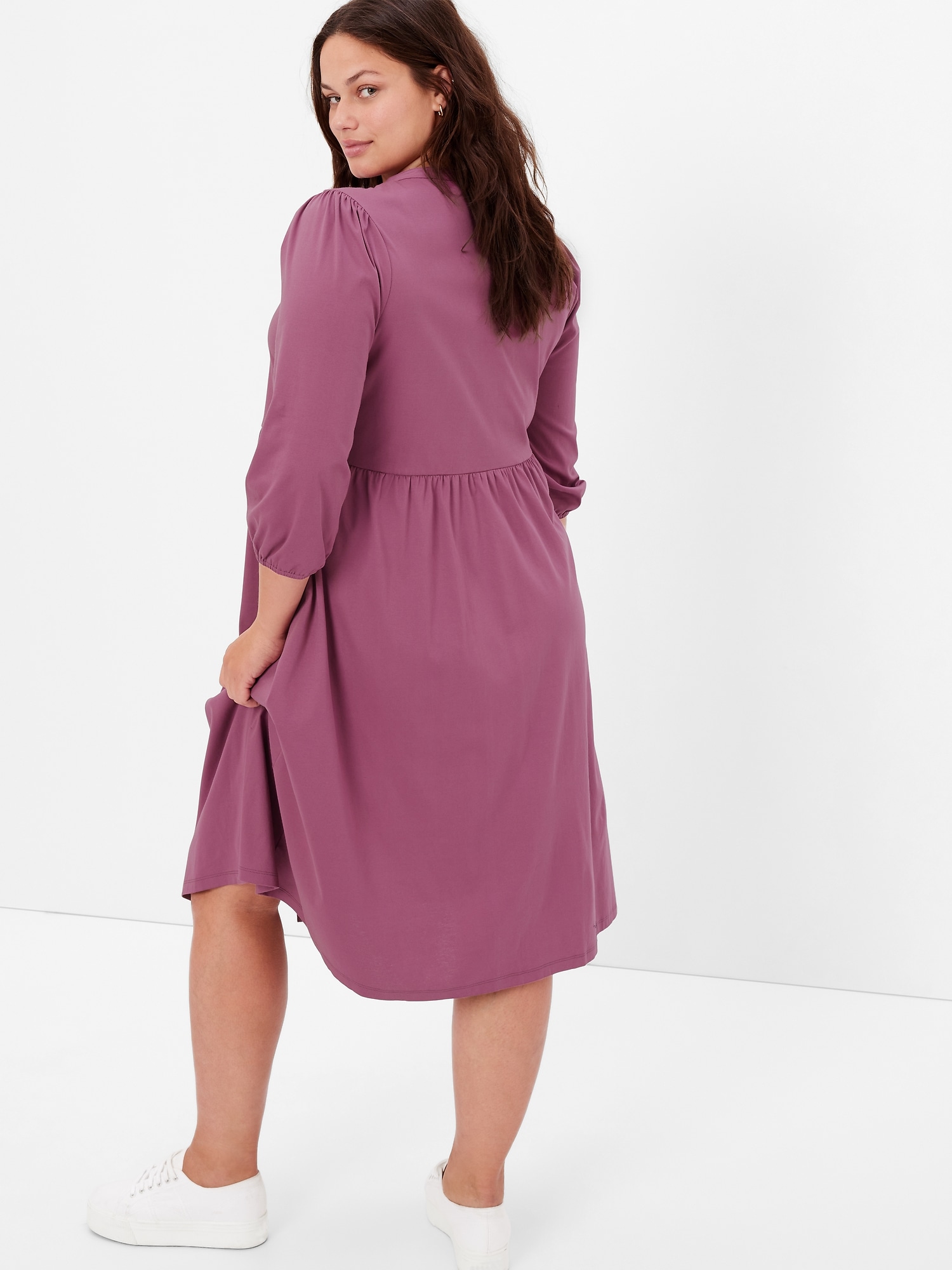 ButtonFront Midi Dress Gap