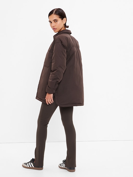 2 of 8 showing, with the color brown noir of product Puffer Shirt Jacket