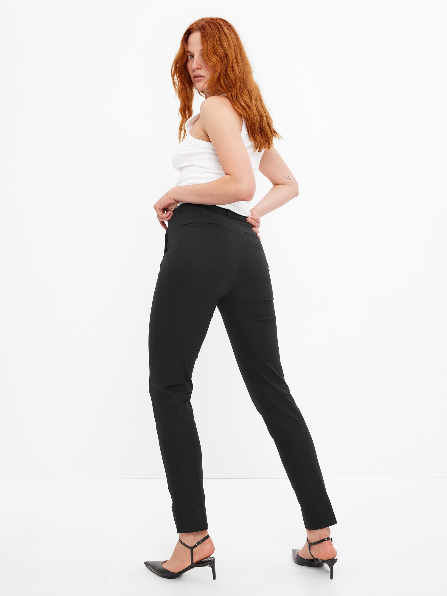 Mid Rise BiStretch Slim Pants | Gap