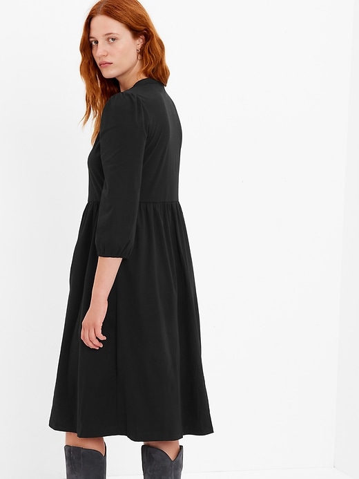 ButtonFront Midi Dress Gap