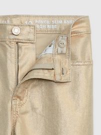View large product image 3 of 3. Kids High Rise Metallic Vintage Slim Jeans with Washwell