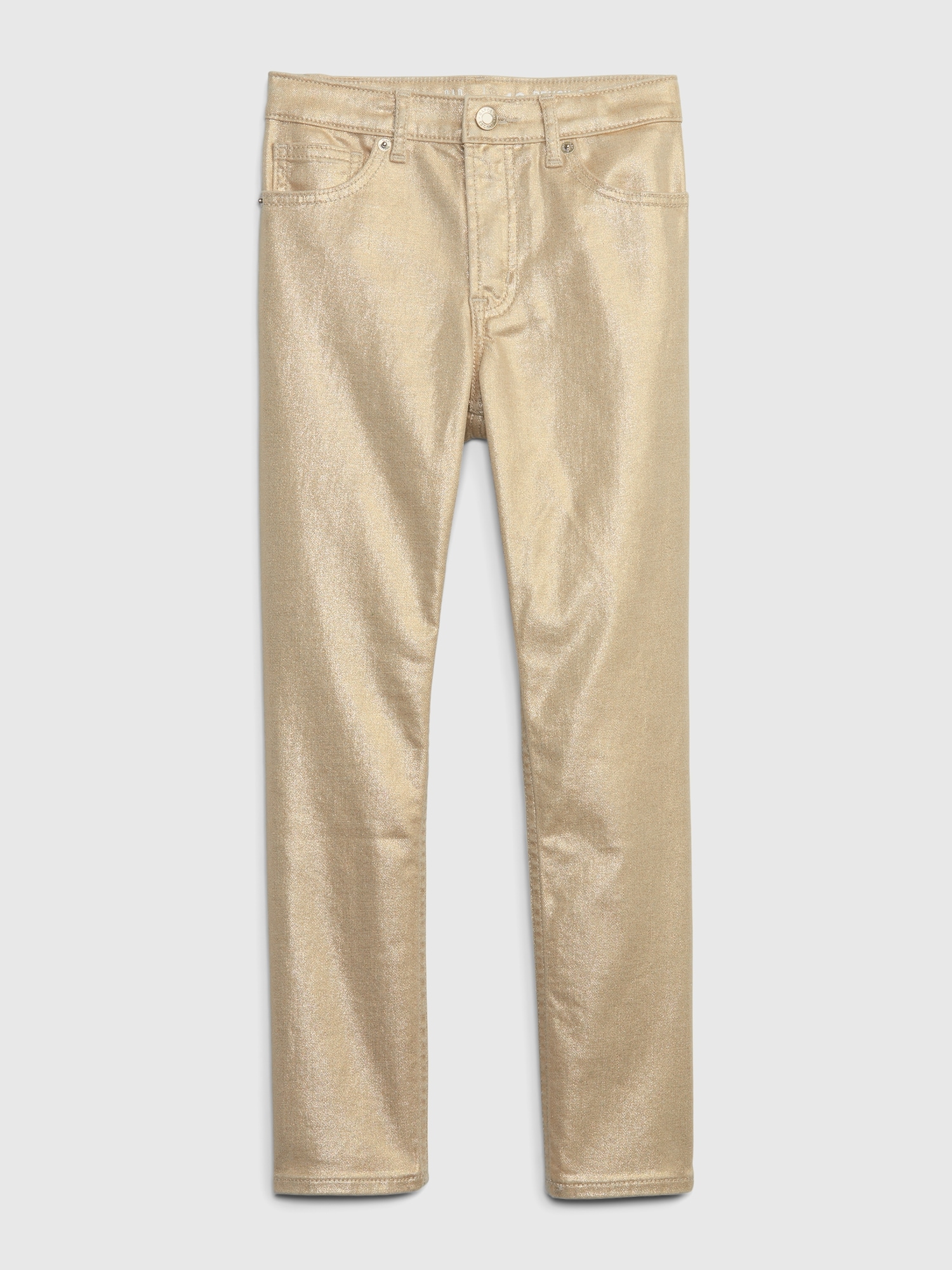 Gap Kids High Rise Metallic Vintage Slim Jeans with Washwell brown. 1