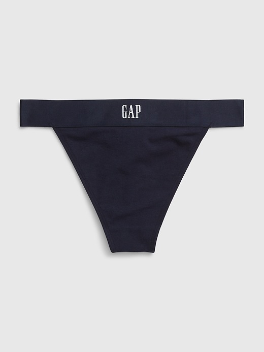 1 of 8 showing, with the color navy blue of product Gap Logo Thong