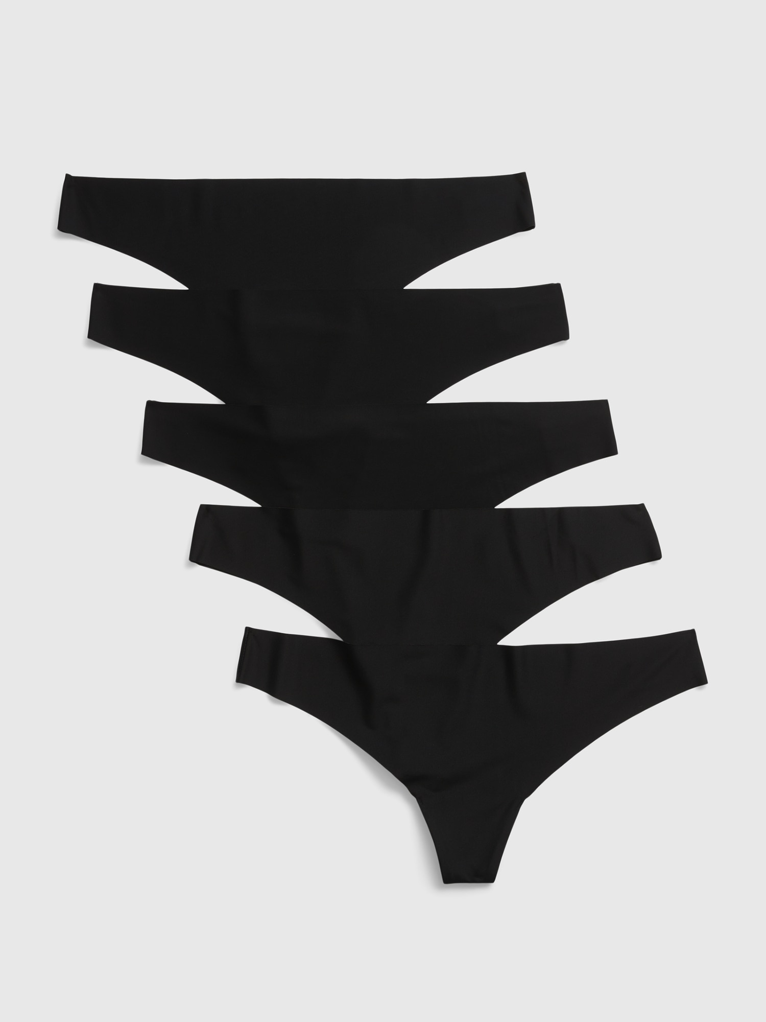 Gap No-show Thong (5-pack) In Black