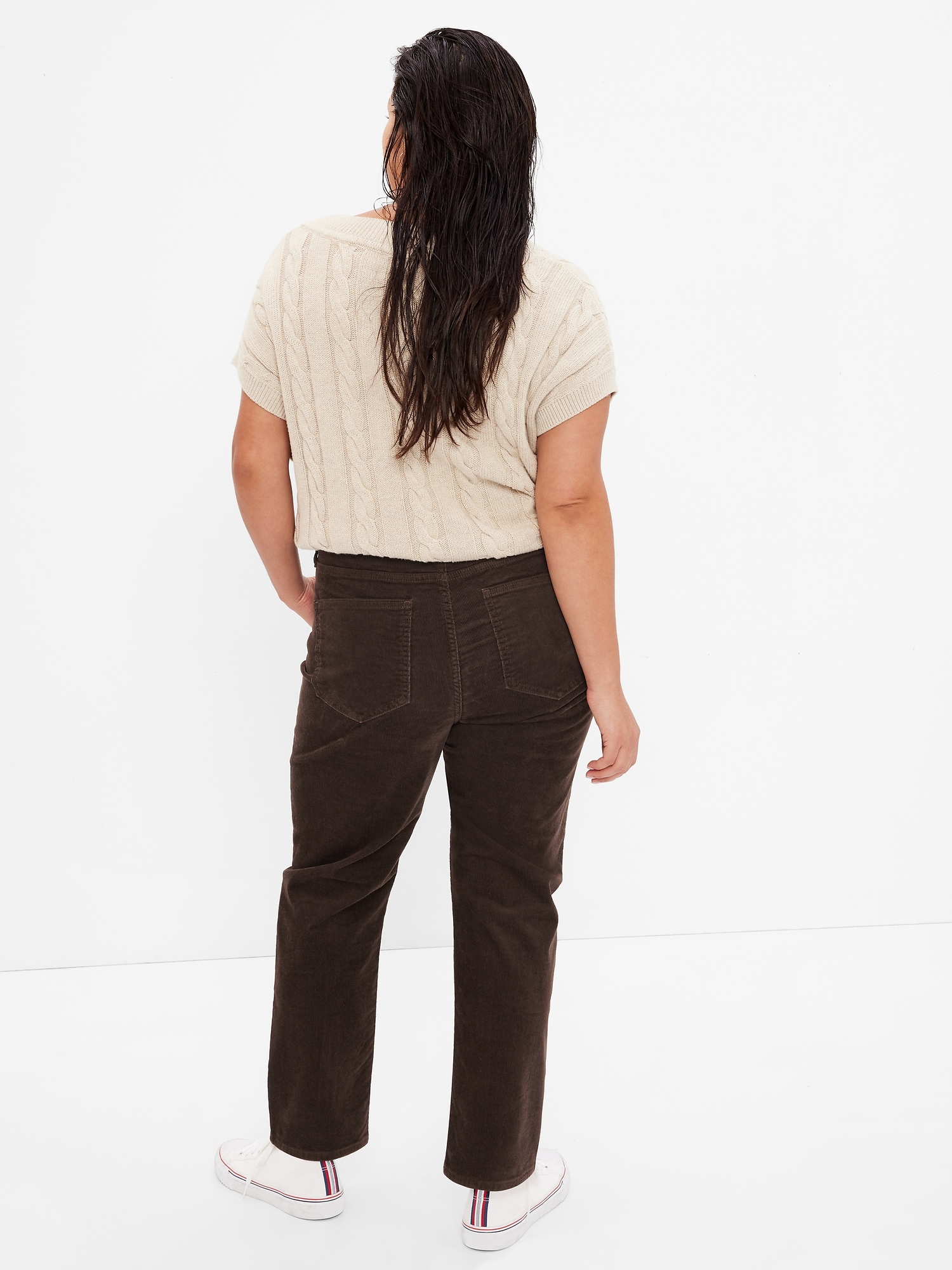 High Rise Corduroy Barrel Jean main image 1