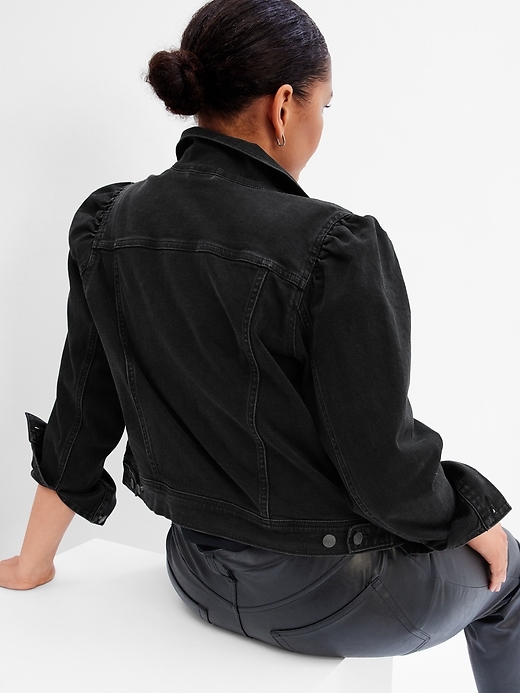 Image number 5 showing, Puff Sleeve Denim Jacket