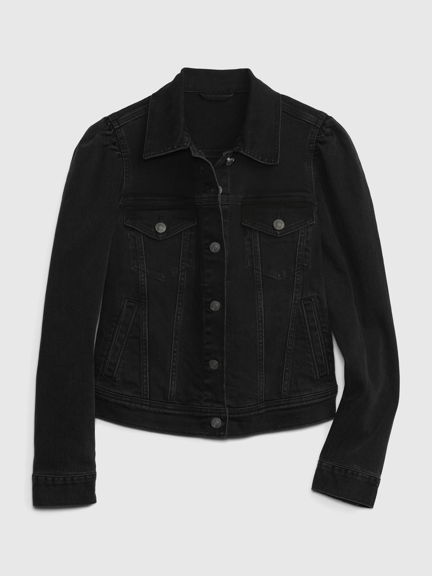 Puff Sleeve Denim Jacket | Gap