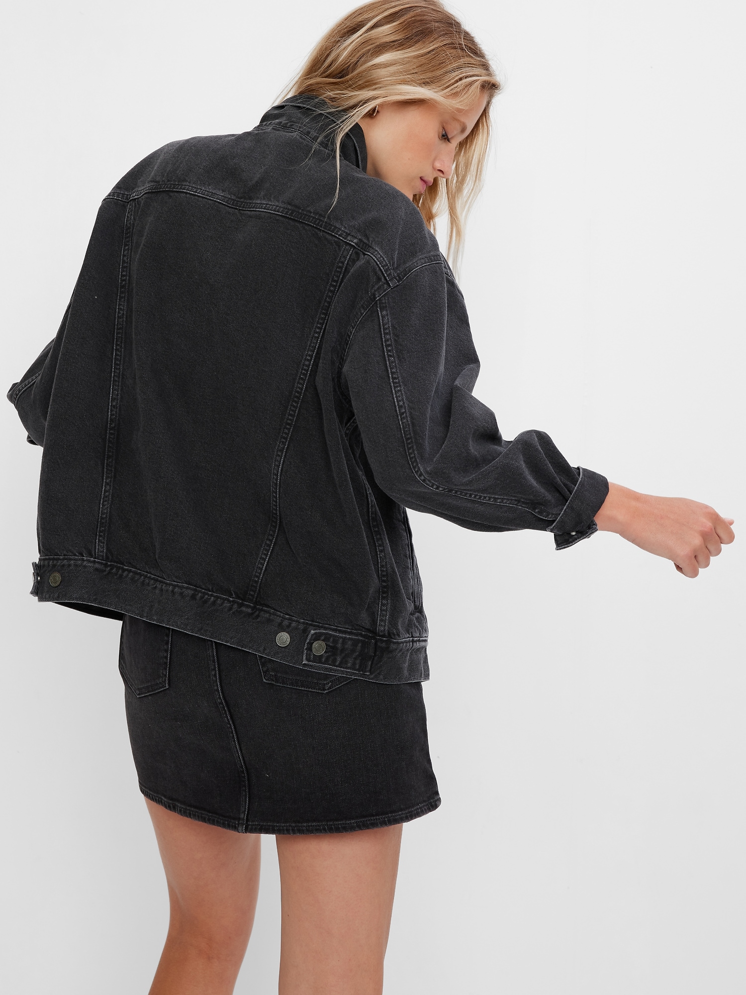 Oversized Icon Denim Jacket with Washwell Gap