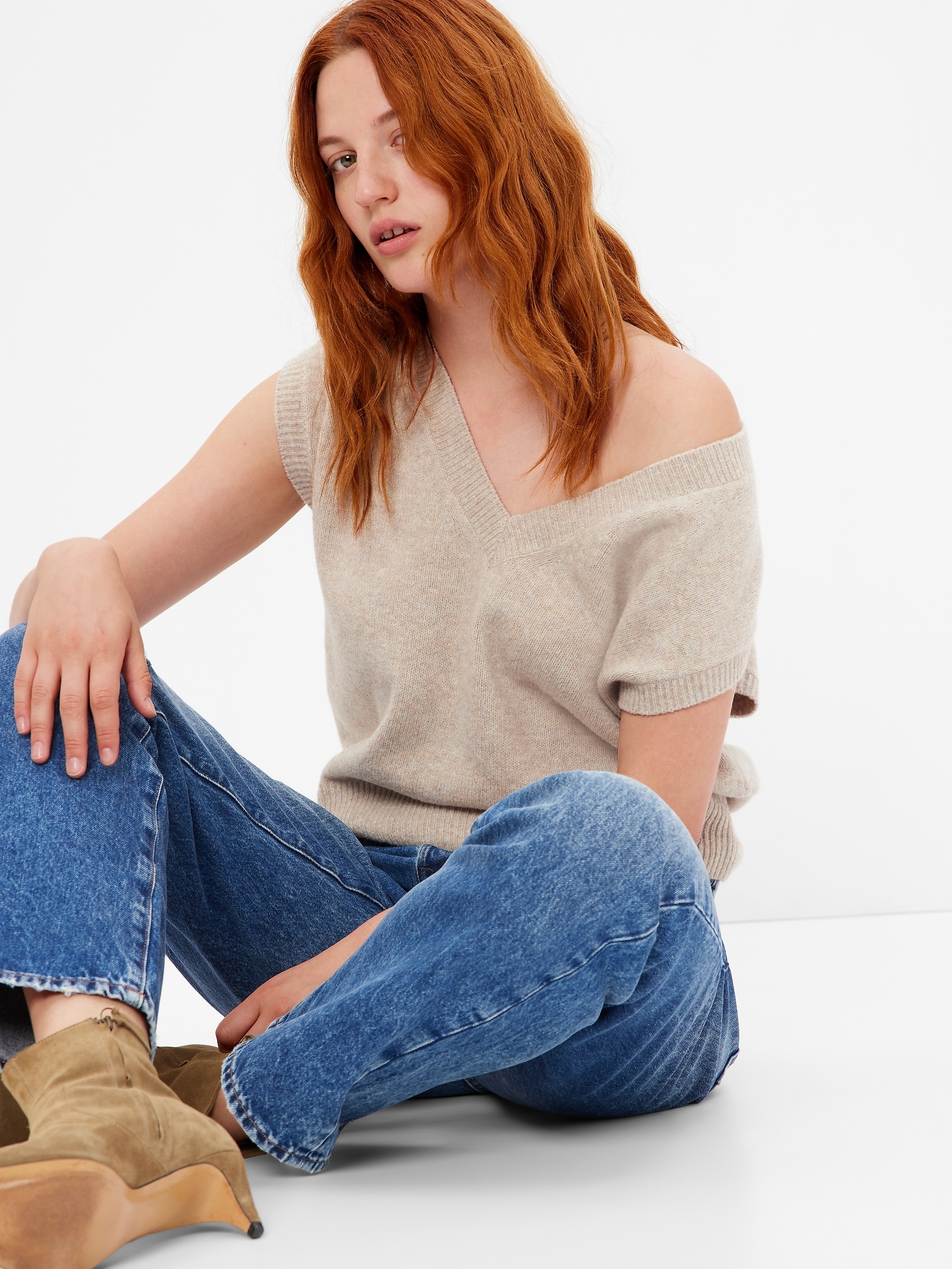 CashSoft Sweater Vest Gap