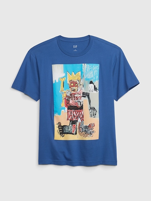 1 of 8 showing, with the color imperial blue of product Jean-Michel Basquiat Graphic T-Shirt
