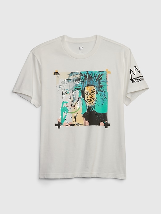 1 of 8 showing, with the color new off white of product Jean-Michel Basquiat Graphic T-Shirt