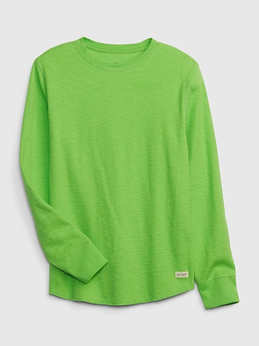 1 of 8 showing, with the color green of product Kids Waffle T-Shirt