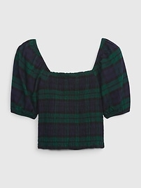 Image number 4 showing, Teen Organic Cotton Puff Sleeve Cropped Top