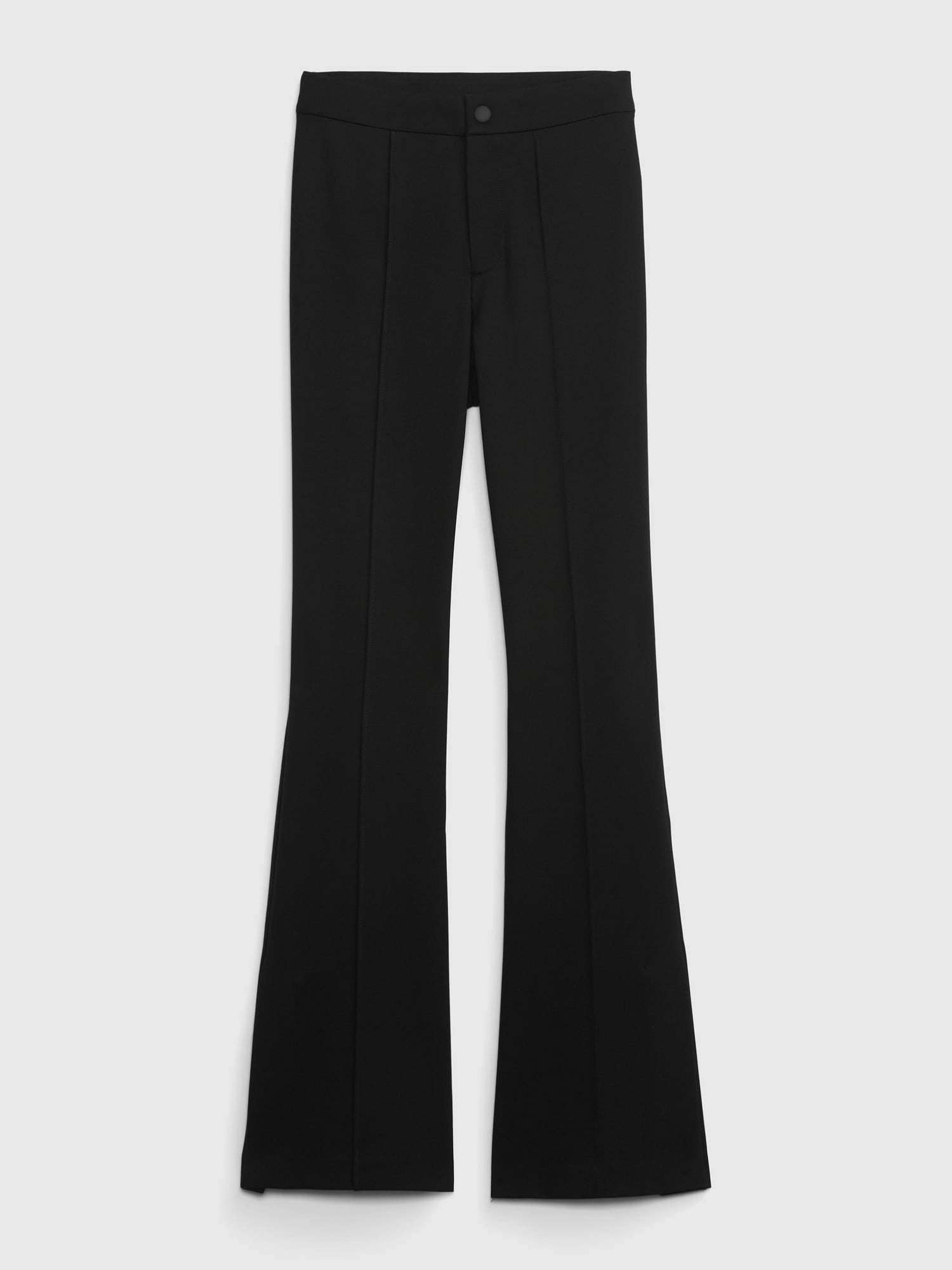 Women's Stylisth Split Hem Flare Leg Work Pants Black 