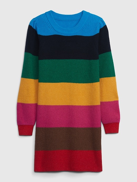 Image number 1 showing, Kids Happy Stripe Sweater Dress