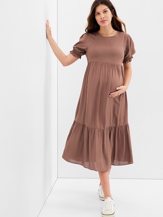 View large product image 1 of 1. Maternity Midi Dress
