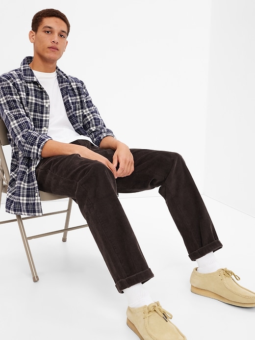 Enro Two Tone Stretch Narrow Wale Corduroy Pants i main image 0
