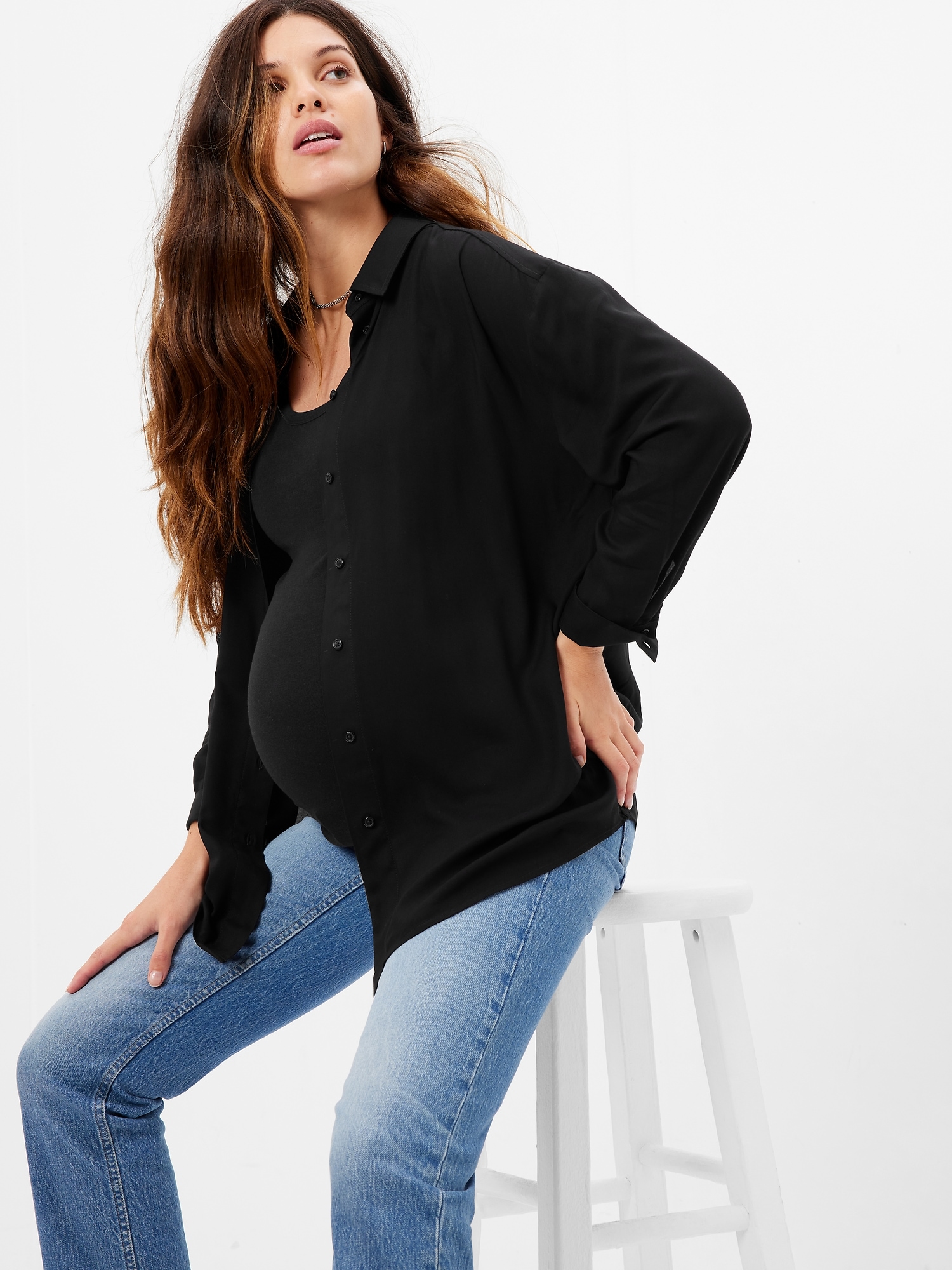 Maternity ButtonDown Shirt Gap