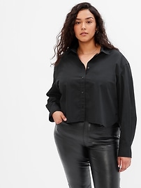 Organic Cotton Cropped Shirt