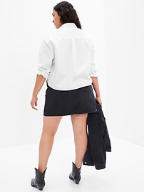 Organic Cotton Poplin Crop Shirt