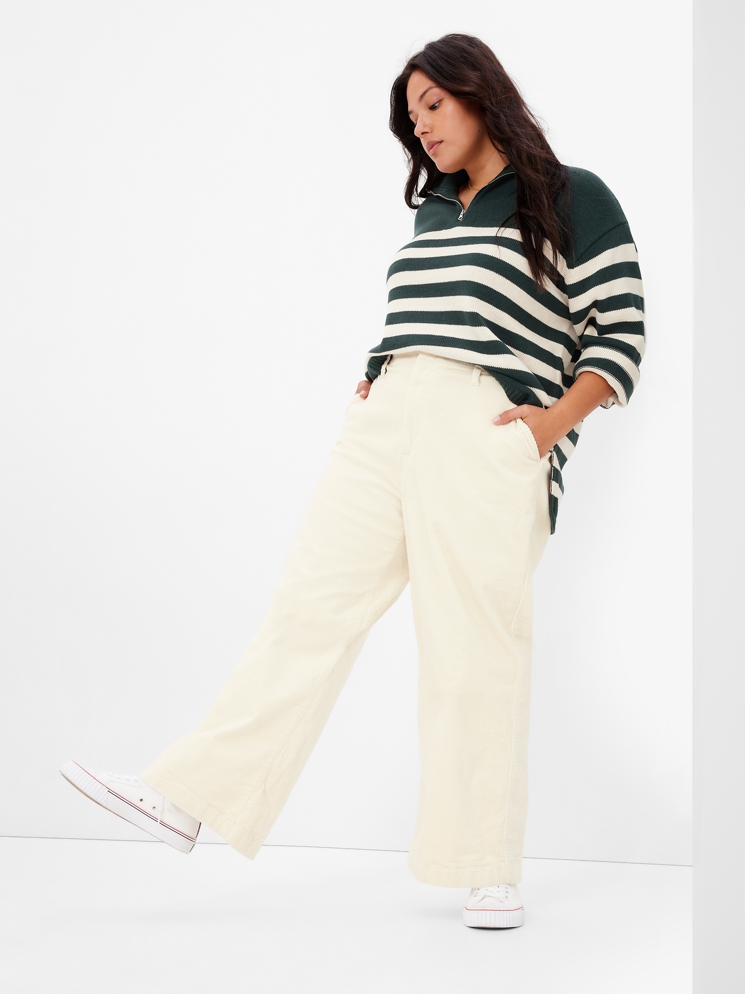 best women's mid rise corduroy pants