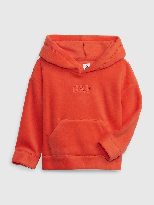 1 of 8 showing, with the color fire coral red of product GapFit Toddler Profleece Hoodie