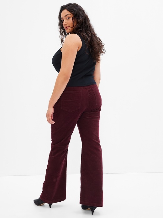 Image number 5 showing, High Rise Corduroy '70s Flare Jeans with Washwell