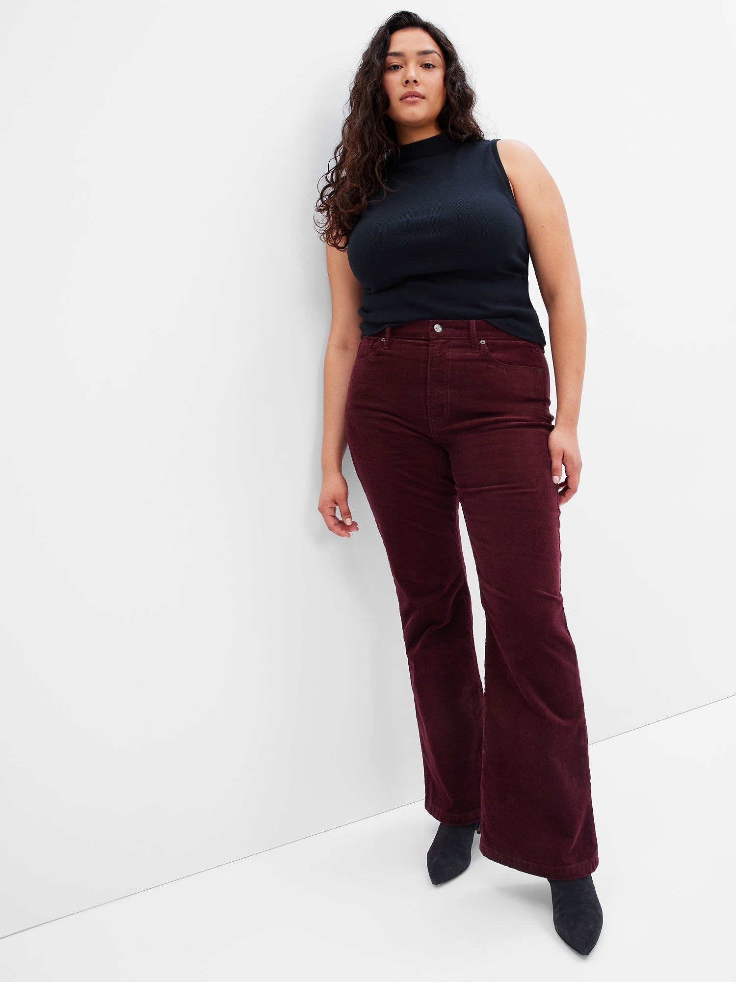 High Rise Corduroy '70s Flare Jeans with Washwell Gap