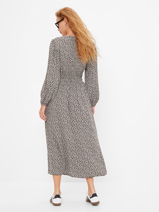 Image number 2 showing, Smocked Waist Puff Maxi Dress