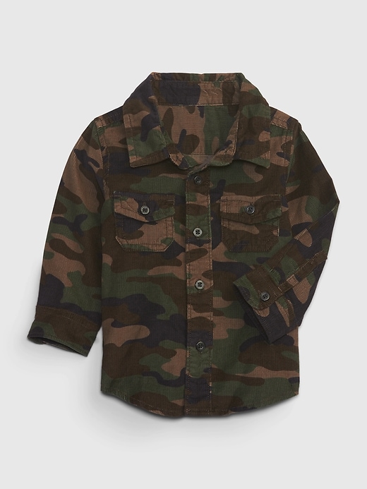 Image number 1 showing, Baby Camo Corduroy Shirt