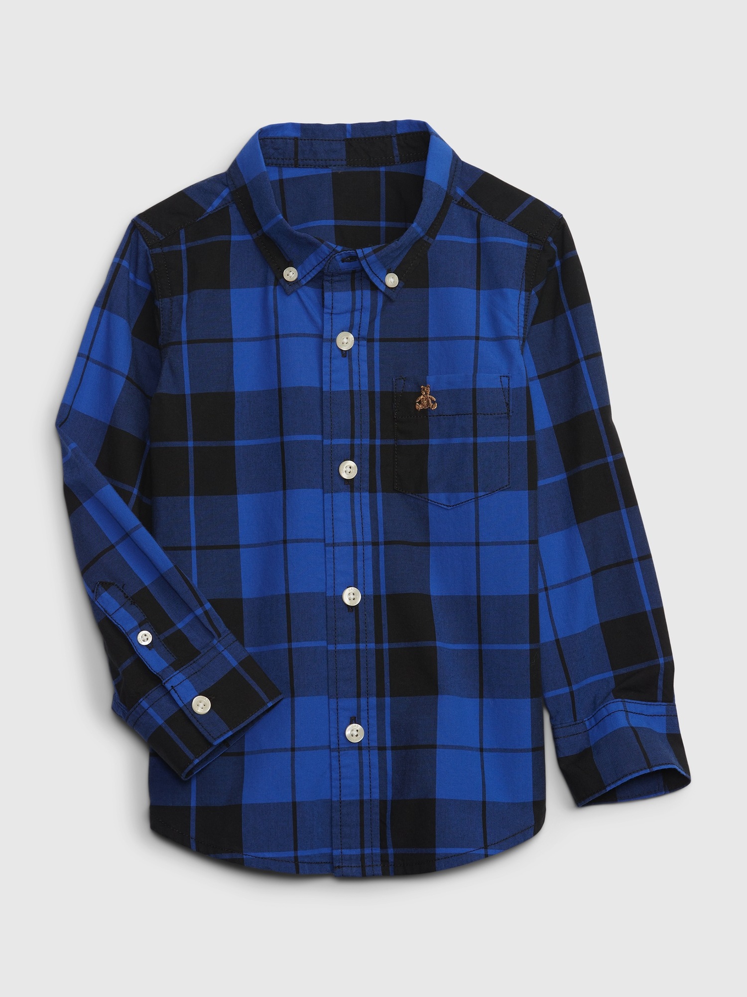 Toddler Plaid Poplin Shirt Gap