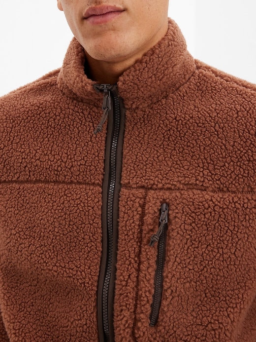 Image number 3 showing, Full-Zip Sherpa Jacket