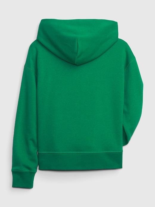 2 of 8 showing, with the color holiday green of product Gap × SmileyWorld® Kids Hoodie