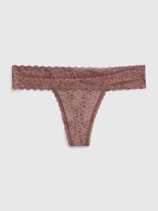1 of 8 showing, with the color mauve pink of product Lace Thong