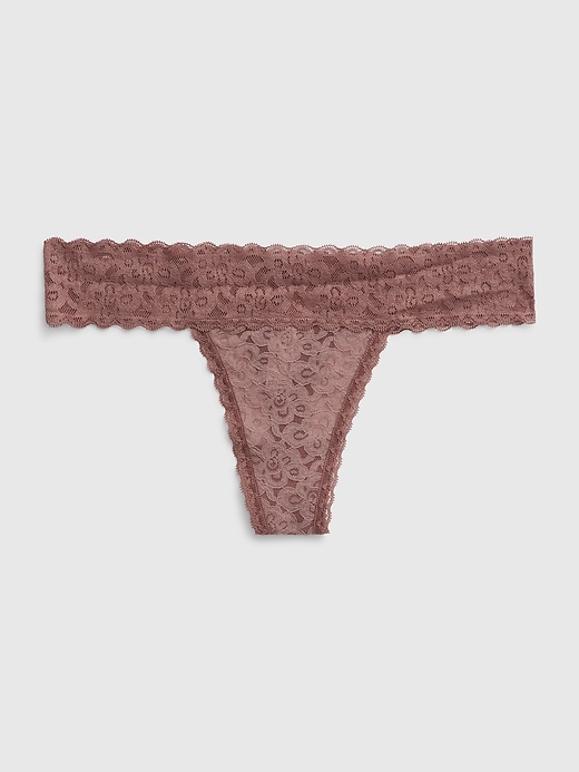 View large product image 1 of 1. Lace Thong